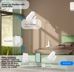 Smart air purifier with covid filter