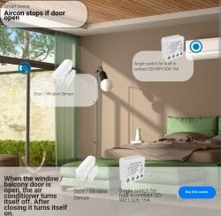 Aircon stops if door open