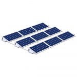 AR2 SYSTEMS Комплект за монтаж на плосък покрив, Южно изложение, със затежняващи плочи (без пробиване на покрива)